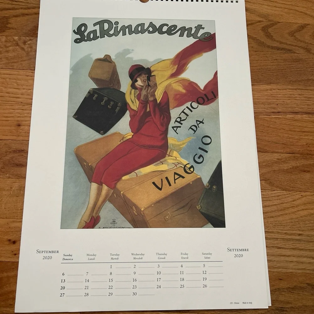 NEW Edizioni D'Arte Firenze Vintage Posters 2020 Ciao Italia Calendar Artwork